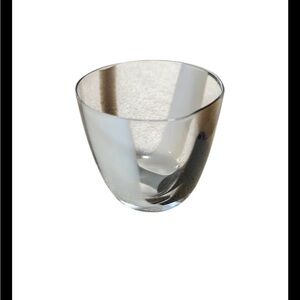 Vintage DVF Diane Von Furstenberg Hand Blown Glass Cup Size 3 1/2”